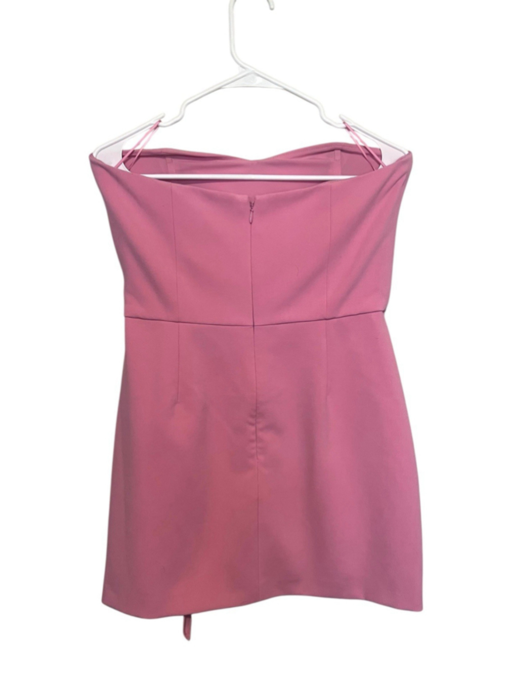 French Connection Strapless Mini Dress Women’s 8 Pink Bow Sash Party Cocktail - Picture 4 of 7